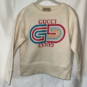 Gucci Kids Cream Logo Sweater
